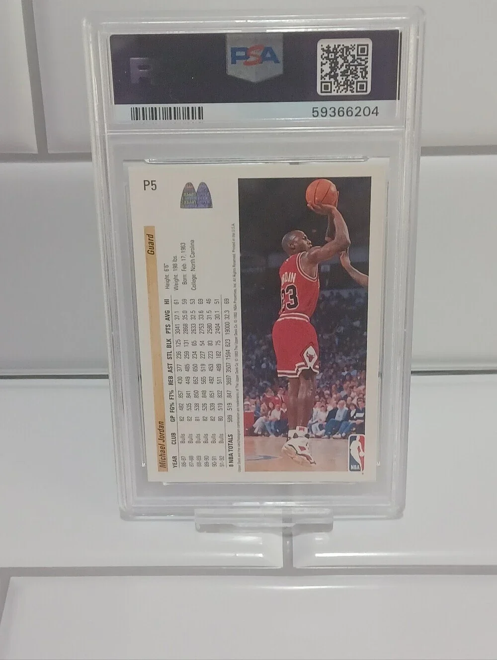 Michael Jordan 1992 Upper Deck McDonalds #P5 Bulls Graded PSA 7 MINT